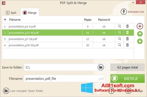 Ekran görüntüsü PDF Split and Merge Windows 8.1