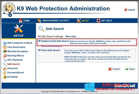 Ekran görüntüsü K9 Web Protection Windows 8.1