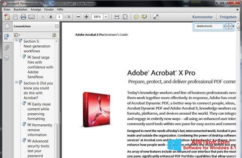 Ekran görüntüsü Adobe Reader Windows 8.1