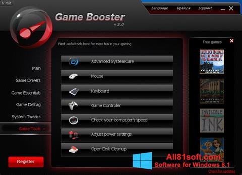 Ekran görüntüsü Game Booster Windows 8.1