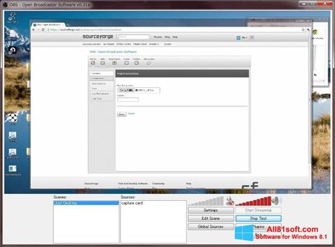Ekran görüntüsü Open Broadcaster Software Windows 8.1