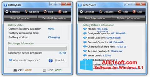 Ekran görüntüsü BatteryCare Windows 8.1