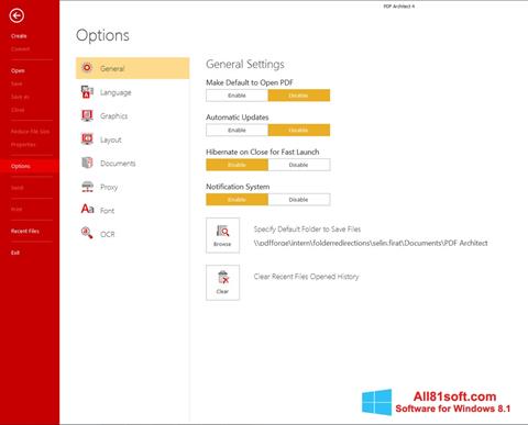 Ekran görüntüsü PDF Architect Windows 8.1