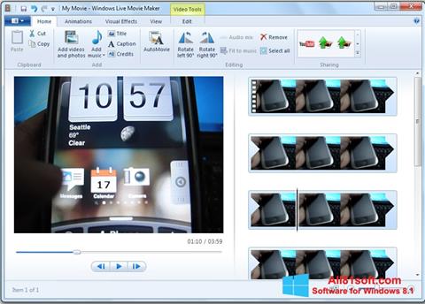 Ekran görüntüsü Windows Live Movie Maker Windows 8.1