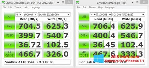 Ekran görüntüsü CrystalDiskMark Windows 8.1