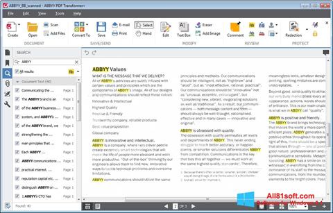 Ekran görüntüsü ABBYY PDF Transformer Windows 8.1