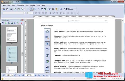 Ekran görüntüsü Infix PDF Editor Windows 8.1