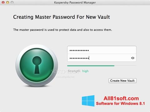 Ekran görüntüsü Kaspersky Password Manager Windows 8.1