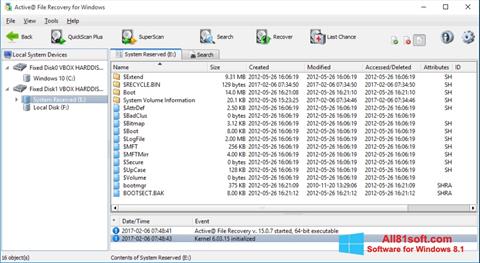 Ekran görüntüsü Active File Recovery Windows 8.1