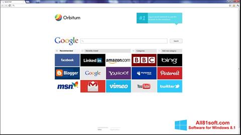 Ekran görüntüsü Orbitum Windows 8.1