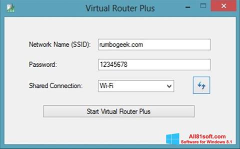 Ekran görüntüsü Virtual Router Plus Windows 8.1