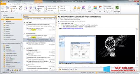 Ekran görüntüsü Microsoft Outlook Windows 8.1