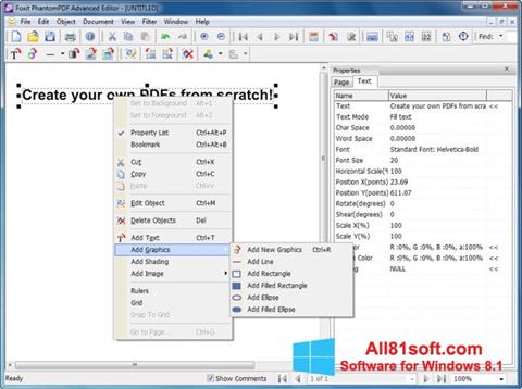 Ekran görüntüsü Foxit PDF Editor Windows 8.1