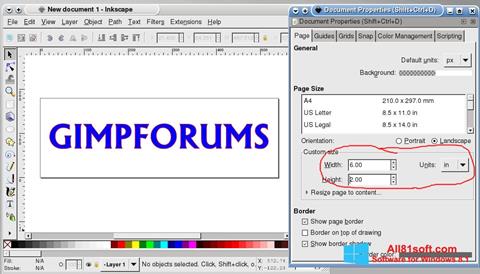 Ekran görüntüsü Inkscape Windows 8.1