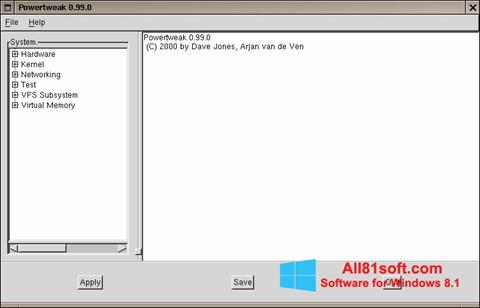 Ekran görüntüsü PowerTweak Windows 8.1