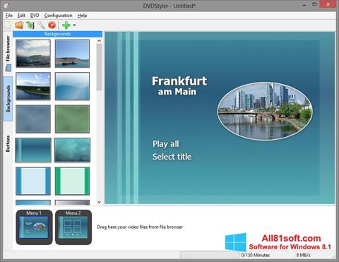 Ekran görüntüsü DVDStyler Windows 8.1