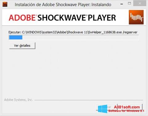 Ekran görüntüsü Shockwave Player Windows 8.1