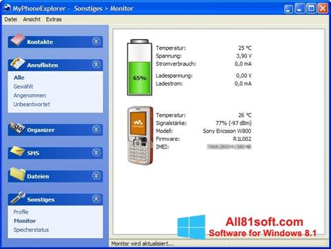 Ekran görüntüsü MyPhoneExplorer Windows 8.1