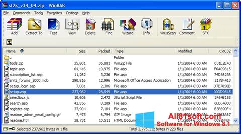 Ekran görüntüsü WinRAR Windows 8.1