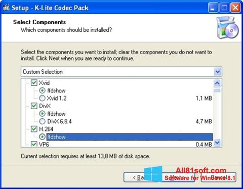 Ekran görüntüsü K-Lite Codec Pack Windows 8.1