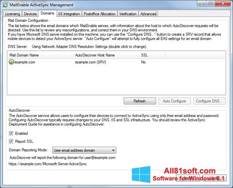 Ekran görüntüsü Microsoft ActiveSync Windows 8.1