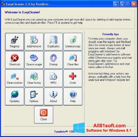 Ekran görüntüsü EasyCleaner Windows 8.1