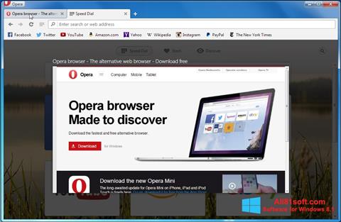 Ekran görüntüsü Opera Developer Windows 8.1