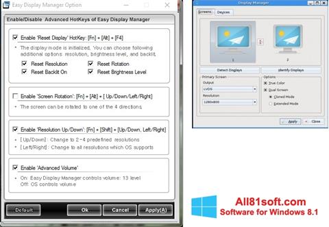 Ekran görüntüsü Easy Display Manager Windows 8.1