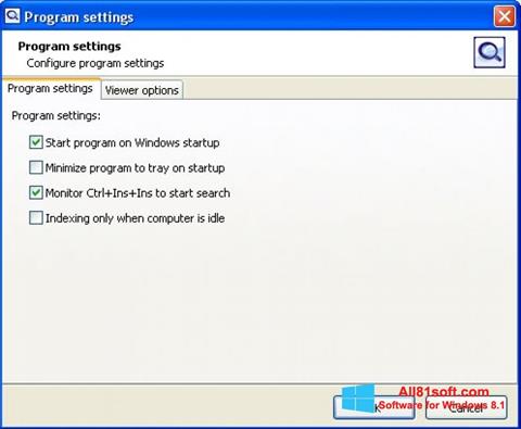 Ekran görüntüsü SearchInform Windows 8.1